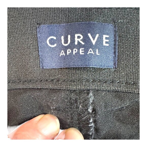 Curve Appeal Dark Wash Black Skinny Denim Jeans Stretch Fitted 4 27 Womens - Picture 3 of 5